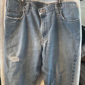 Carhartt Men's Distressed Light Blue Jeans